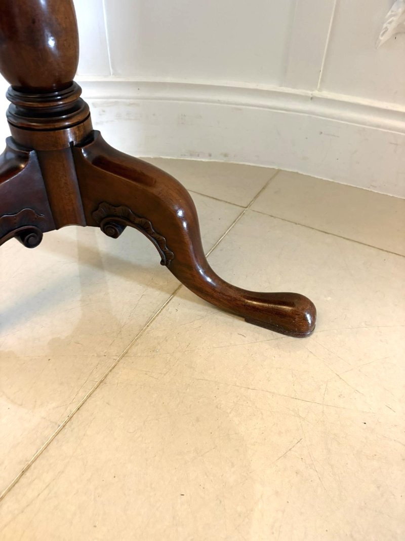 Antique English Georgian Mahogany Tripod Lamp Table - Image 8